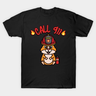 Cute hamster is a firefighter T-Shirt